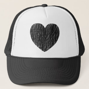 Gorra De Camionero Pencillado en - Negro