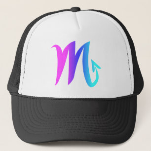 Gorra De Camionero Pendiente azul de la aguamarina del rosa del
