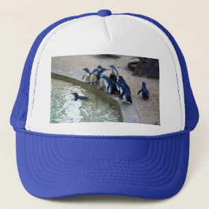 Gorra De Camionero Penguin Relay: equipo de natación de pingüinos
