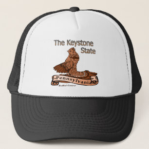 Gorra De Camionero Pennsylvania el pájaro de estado trapezoidal