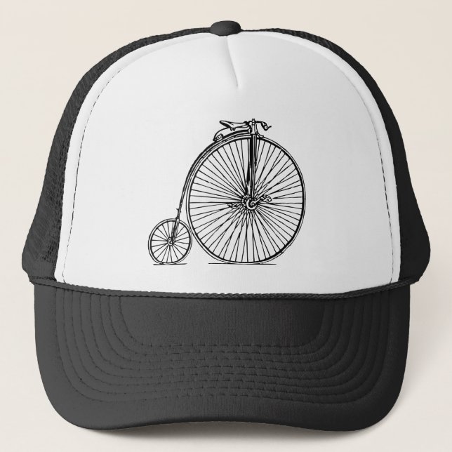 Gorra De Camionero Penny Farthing - Negro (Anverso)