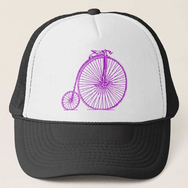 Gorra De Camionero Penny Farthing - Púrpura (Anverso)