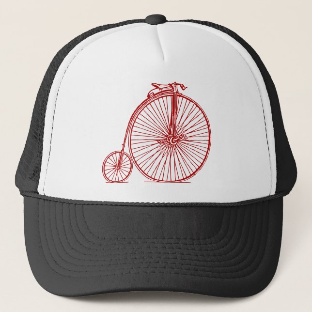 Gorra De Camionero Penny Farthing - Rojo Ruby (Anverso)