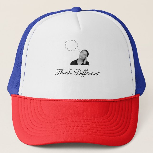 Gorra De Camionero Pensar en un eslogan diferente (Anverso)