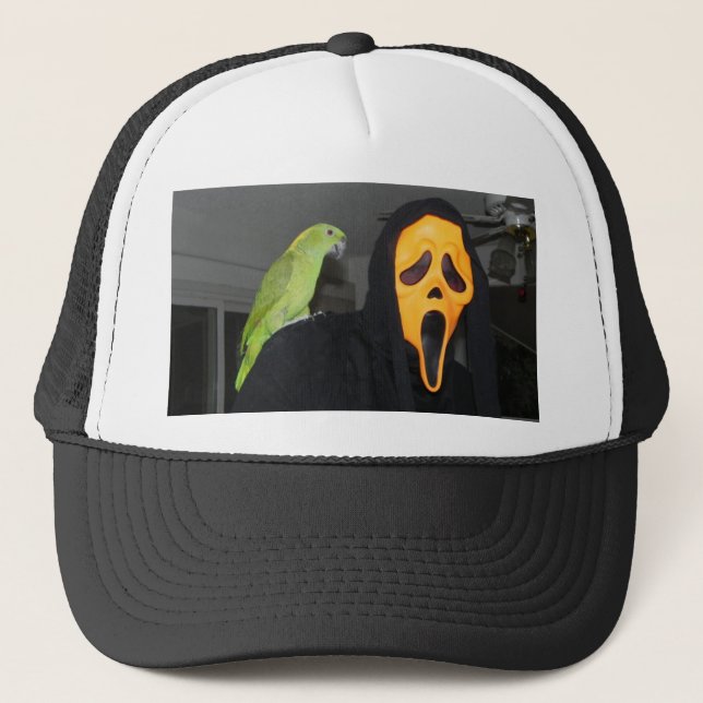 Gorra De Camionero Pensé que vi un gato asustadizo (Anverso)