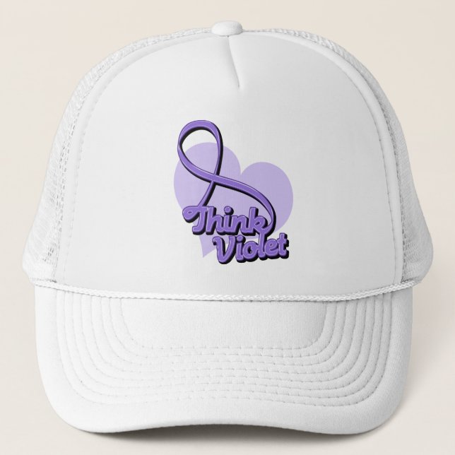 Gorra De Camionero Pensemos en el linfoma de Violet Hodgkin (Anverso)