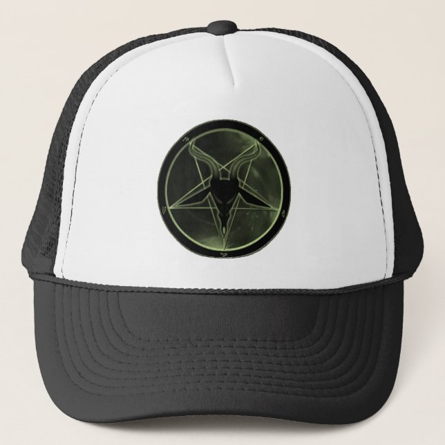 Gorra De Camionero Pentagram verde (Anverso)