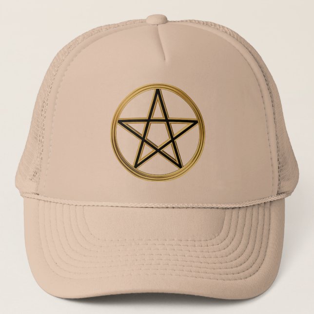 Gorra De Camionero Pentagrama dorada (Anverso)