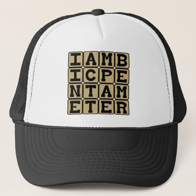 Gorra De Camionero Pentámetro Yámbico, Esquema de Soneto (Anverso)