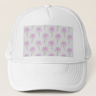 Gorra De Camionero peonías rosadas