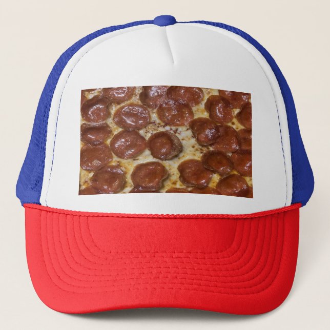 Gorra De Camionero Pepperoni Pizza (Anverso)