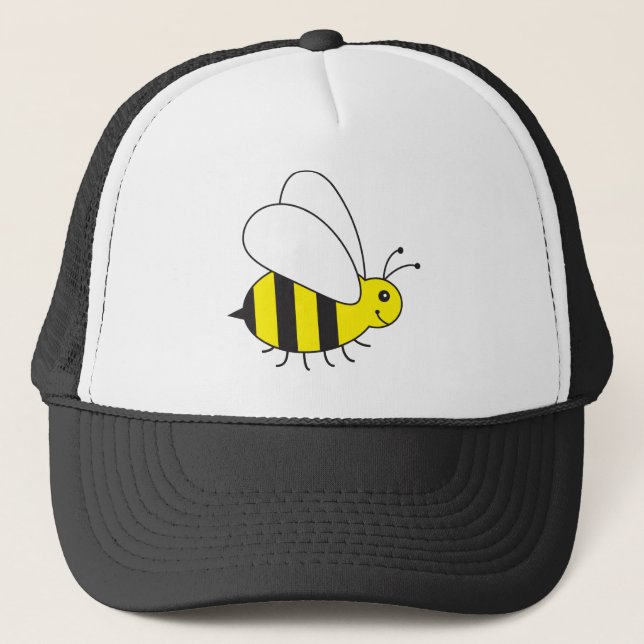 Gorra De Camionero Pequeña abeja divertida de la miel linda (Anverso)