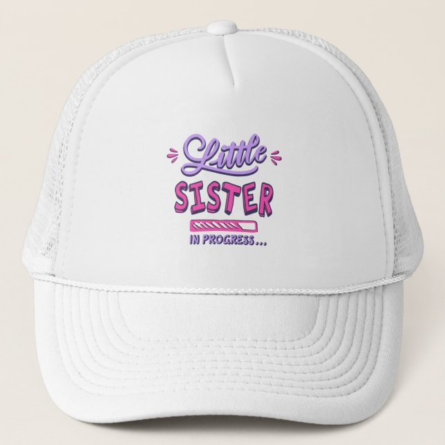Gorra De Camionero Pequeña hermana en progreso (Anverso)