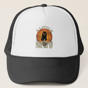 Gorra De Camionero Pequeño fantasma de Halloween que me recoge la cal