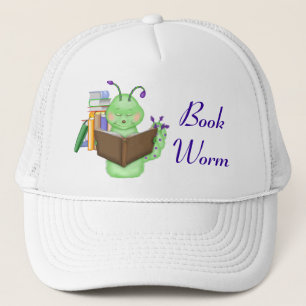 Gorra De Camionero Pequeño gusano verde del libro