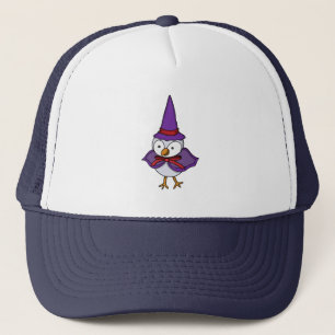 Gorra De Camionero Pequeño pájaro adorable con un disfraz de asistent