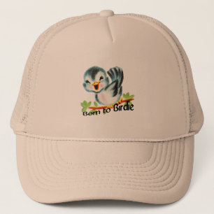 Gorra De Camionero Pequeño pájaro retro lindo llevado para birdie