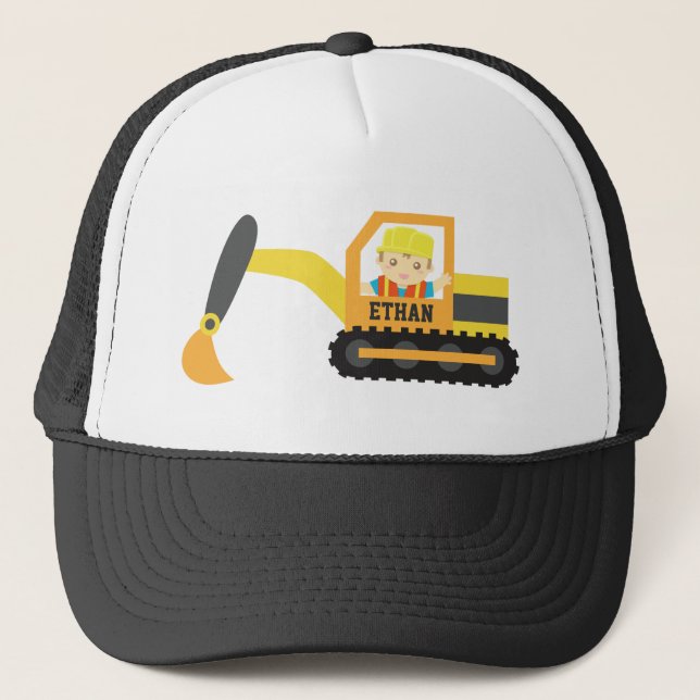 Gorra De Camionero Pequeño vehículo lindo de la construcción del (Anverso)