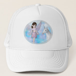 Gorra De Camionero Pequeños diseños de hadas con unicornio