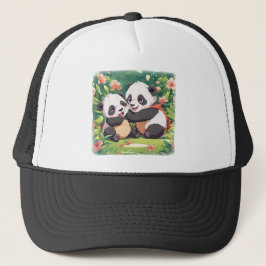 Gorra De Camionero Pequeños Pandas Jugadores Cuidados - Estilo Anime