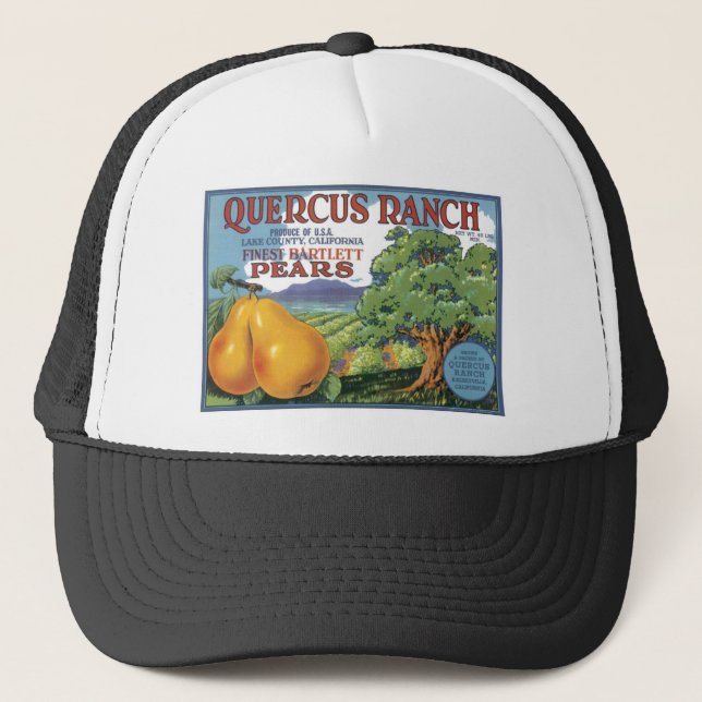 Gorra De Camionero Peras de bartlett del rancho del quercus (Anverso)