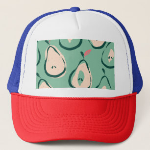 Gorra De Camionero Peras de verano: patrón de fruta fresca.