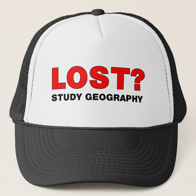 Gorra De Camionero ¿Perdido? Geografía del estudio (Anverso)