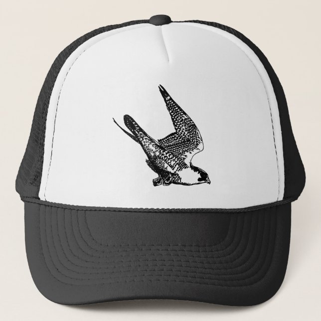 Gorra De Camionero Peregrine Falcon Sketch (Anverso)