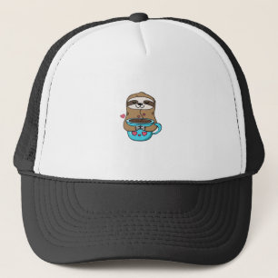 Gorra De Camionero Perezoso Chibi Amante del Café � Perezoso Kawaii A