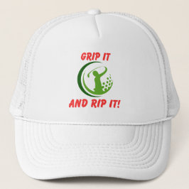 Gorra De Camionero Perfusión De Golf "Agarre Y Ristre!" Golf