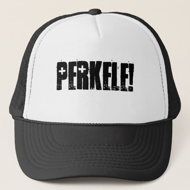 Gorra De Camionero ¡Perkele! ¡Mala palabra finlandesa! (Anverso)