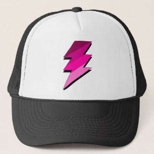 Gorra De Camionero Perno de trueno rosado del relámpago