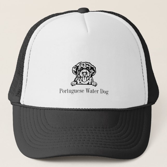 Gorra De Camionero Perro acuático portugués (Anverso)