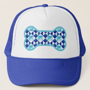 Gorra De Camionero Perro Amante - Azul Crystal Bone