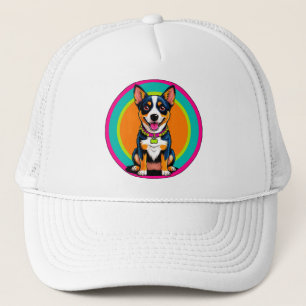 Gorra De Camionero Perro animado lindo con collar