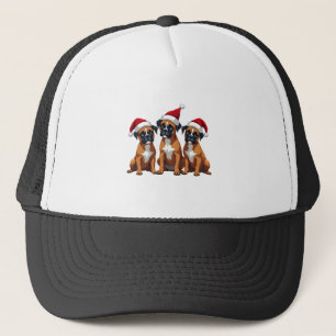 Gorra De Camionero Perro Boxer Jersey Feo Luz Navidad Pijama Navidad