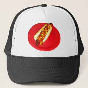 Gorra De Camionero Perro caliente con Ketchup y mostaza