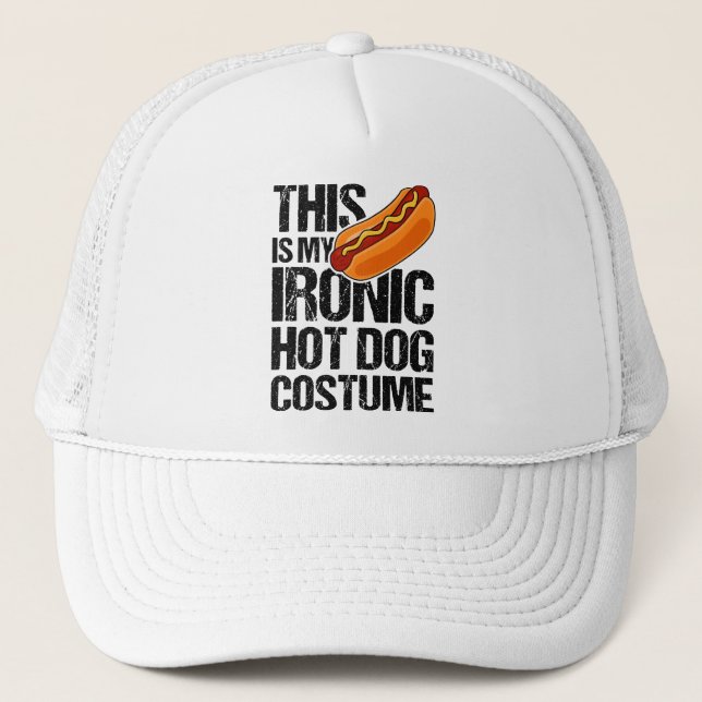 Gorra De Camionero PERRO CALIENTE CÓSTUMO Perro caliente Comer concur (Anverso)