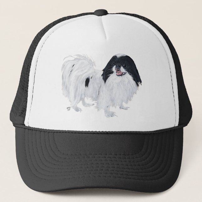 Gorra De Camionero Perro Chin Japonés (Anverso)