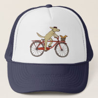 Perro ciclista con amigo ardilla - Arte animal div