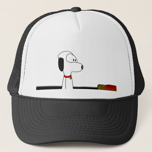 Gorra De Camionero Perro cómico del dibujo animado (Anverso)