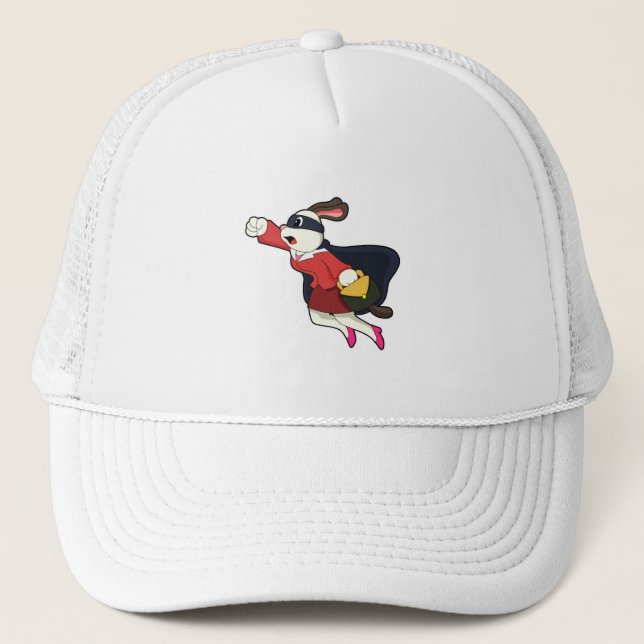 Gorra De Camionero Perro como superhéroe del secretario (Anverso)