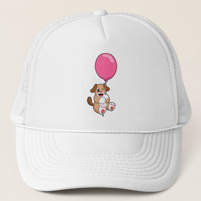 Gorra De Camionero Perro con globo (Anverso)