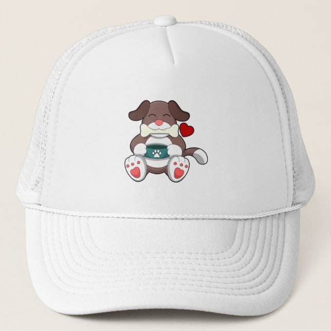 Gorra De Camionero Perro con hueso (Anverso)
