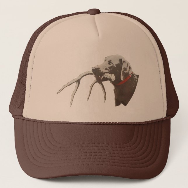 Gorra De Camionero Perro con la asta de los ciervos (Anverso)