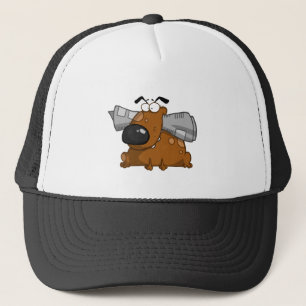 Gorra De Camionero Perro con periódico en boca