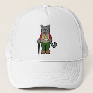 Gorra De Camionero Perro con taza de café
