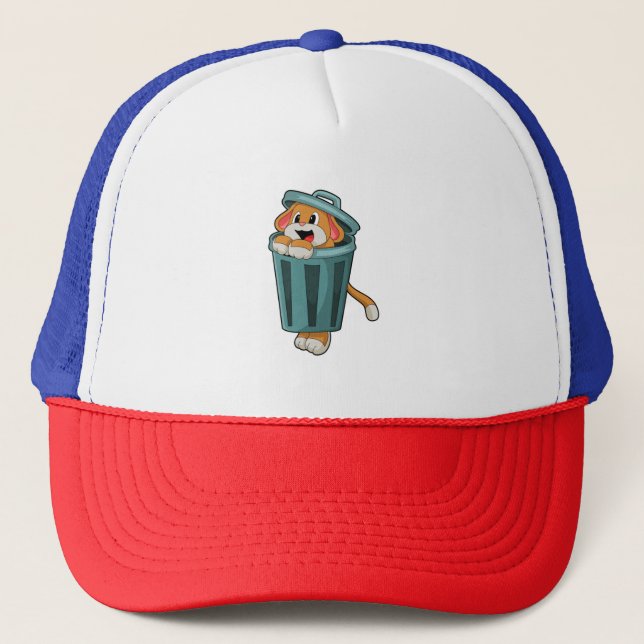 Gorra De Camionero Perro con Trashcan (Anverso)