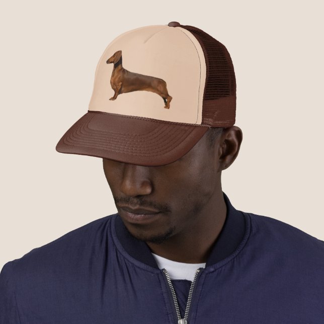 Gorra De Camionero Perro Dachshund Marrón (In situ)