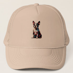 Gorra De Camionero Perro de Boston Terrier